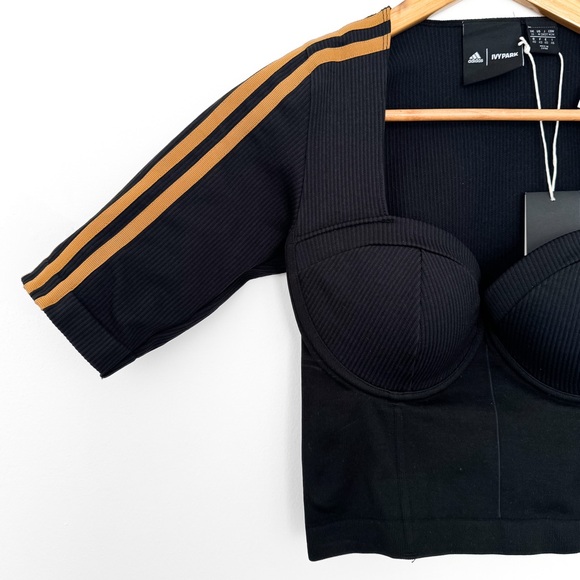 NWT Ivy Park Circular Knit Crop Top - Picture 4 of 6